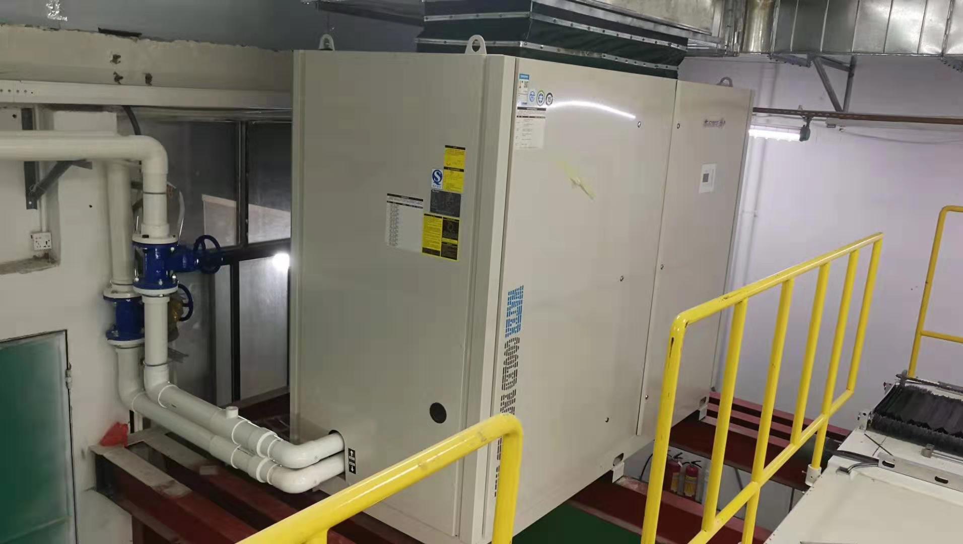 广东茵茵集团水冷柜机销售安装现场